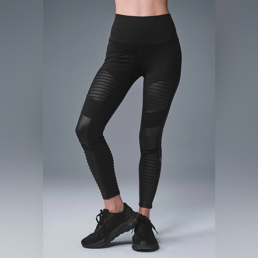 Alo Yoga 7/8 High-Waist Moto Legging - Black